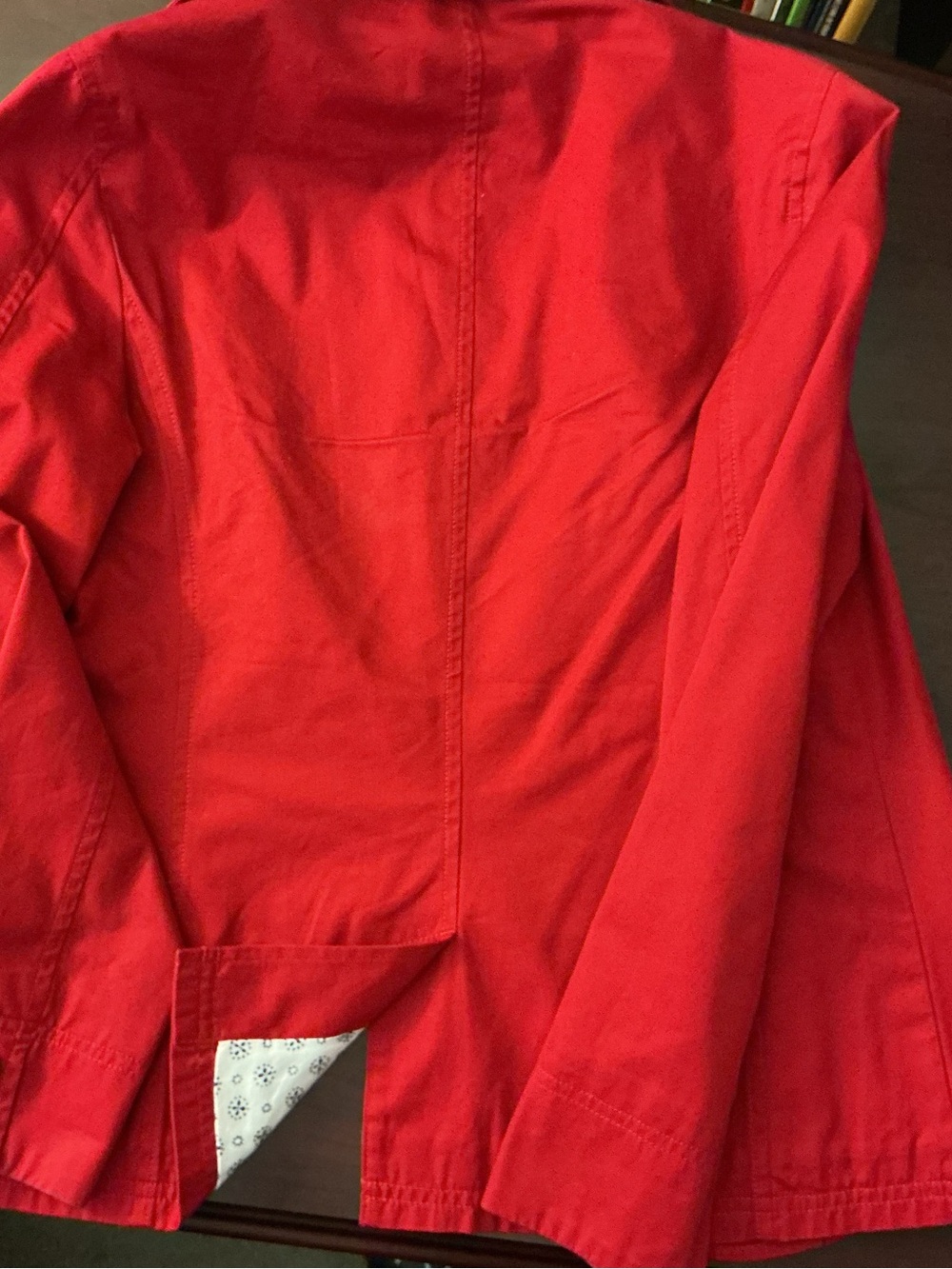 L.L. Bean Women's Red Cotton Blazer